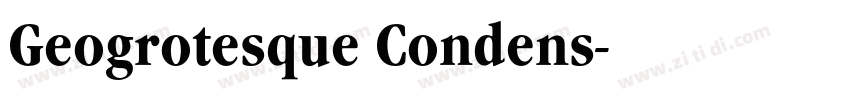 Geogrotesque Condens字体转换